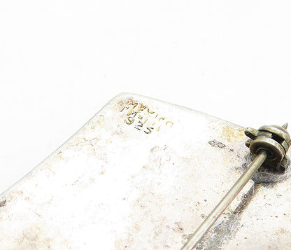 MEXICO 925 Sterling Silver  Vintage 2 Tone Bottle in Bucket Brooch Pin  BP1959