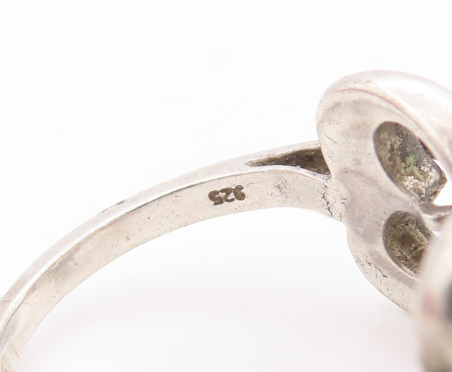 925 Sterling Silver Vintage Ring Minimalistic Infinity Heart Cutout Sz 9 RG33433