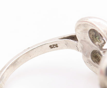 925 Sterling Silver Vintage Ring Minimalistic Infinity Heart Cutout Sz 9 RG33433