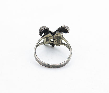 925 Sterling Silver  Vintage Oxidized Children Band Ring (MOVES) Sz 6.5 RG5740