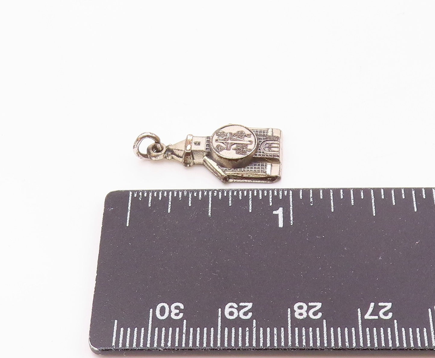 HAYWARD 925 Sterling Silver  Vintage Antique Church House Pendant  PT17726