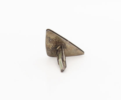 MEXICO 925 Silver  Vintage Carved Flying Bird Triangle Solid Cuff Links TR3603