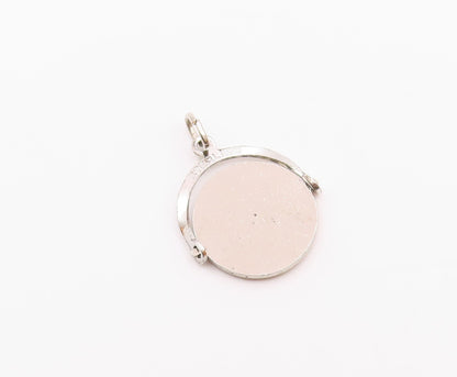 925 Sterling Silver  Vintage Enamel Florida Orange Drop Pendant  PT17752