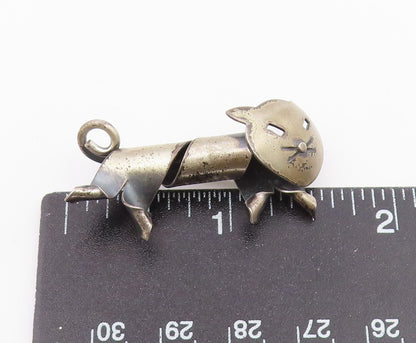 BEAU 925 Sterling Silver  Vintage Fashion Twisted Cat Brooch Pin  BP9786