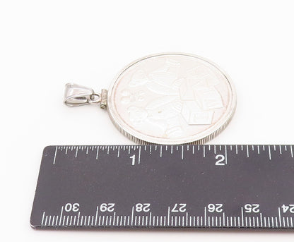925 Sterling Silver Vintage Pendant Twin Teddy Bears With Toy Blocks  PT26401
