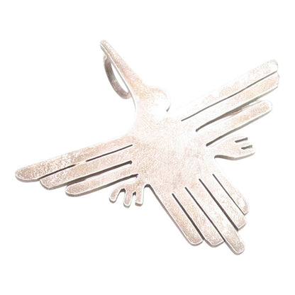 925 Sterling Silver Vintage Brooch Pin DELLAPINA Nazca Lines Hummingbird BP12524