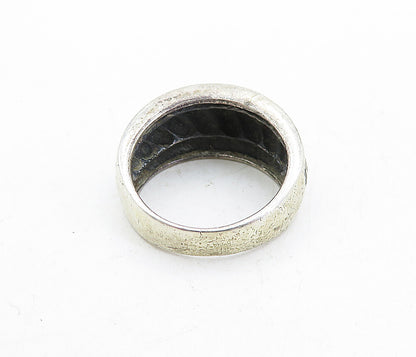 925 Sterling Silver  Vintage Fluted Design Tapered Band Ring Sz 7  RG5574
