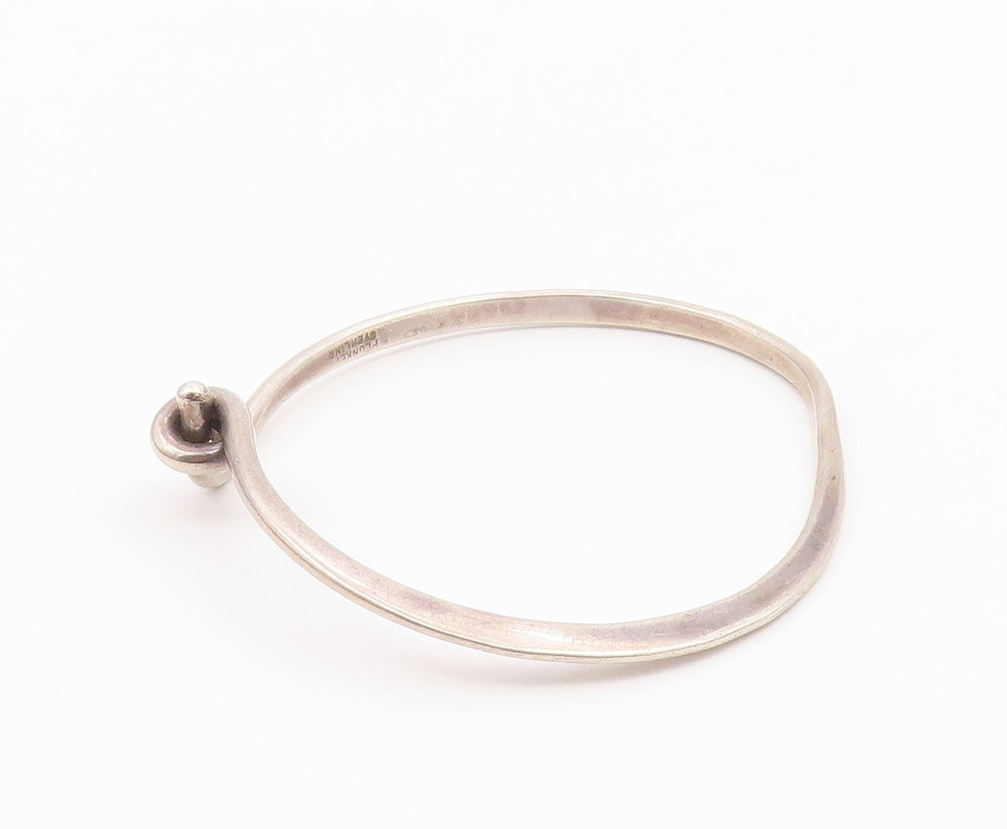 PLUNKETT 925 Sterling Silver  Vintage Tied Knot Bangle Bracelet  BT8368