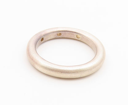 925 Sterling Silver Vintage Ring Minimalist Flush Set CZ Band  Sz 9  RG36868
