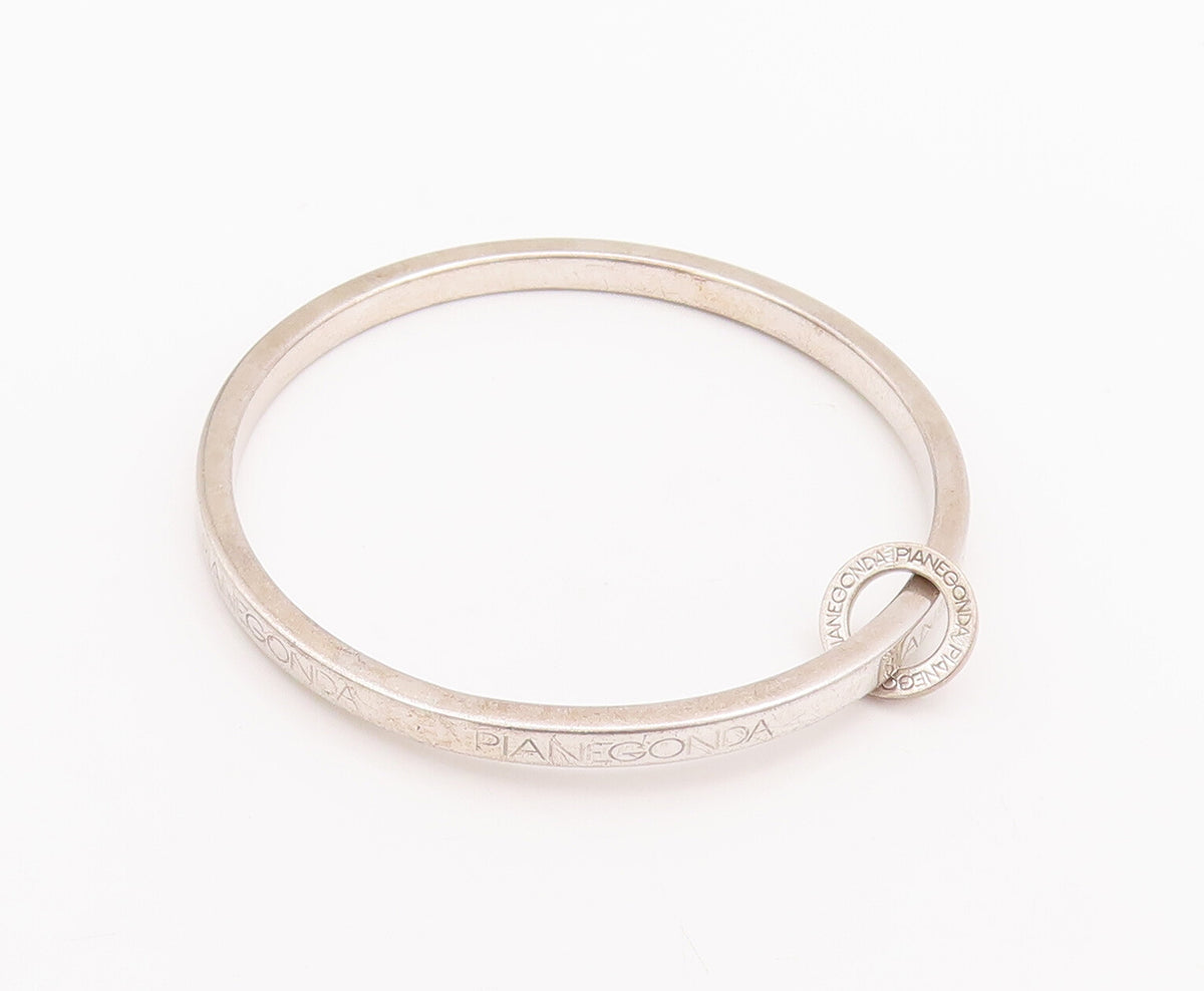 925 Sterling Silver Vintage Pendant PIANEGONDA Minimalist Large Ring  PT22905