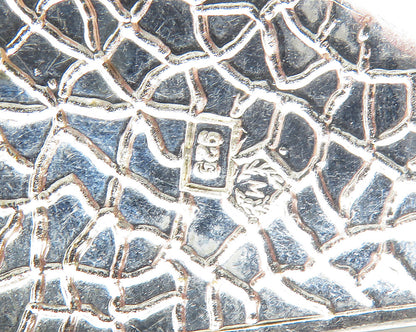 925 Sterling Silver  Inlaid Pink & Blue Mother Of Pearl Scales Pendant PT14092