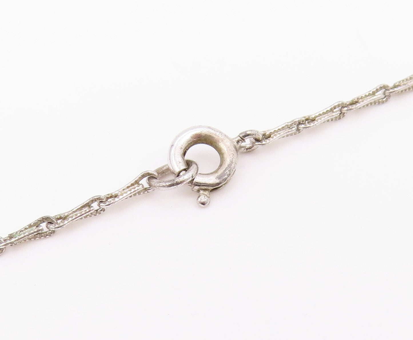 925 Silver  Vintage Dainty Cubic Zirconia Open Love Heart Necklace  NE3949
