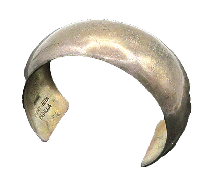 MARY RITA PADILLA NAVAJO 925 Silver  Vintage Minimalist Cuff Bracelet BT9153