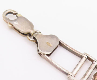 925 Sterling Silver Vintage Bracelet Good Luck Elephant Figural Link  BT11630