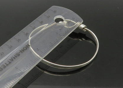 GAETAN 925 Sterling Silver  Vintage Shiny Loop Hook Bangle Bracelet  BT8885