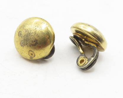 CIANI 925 Silver  Vintage Gold Plated Button Non Pierce Stud Earrings  EG6131