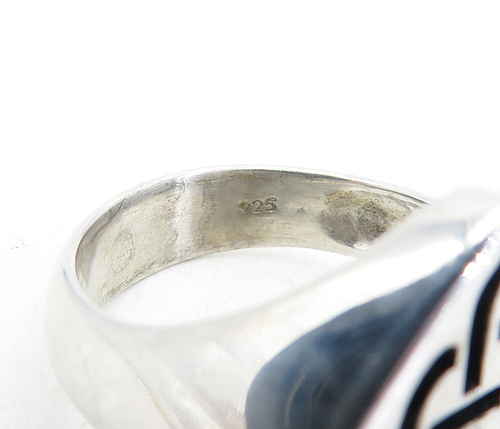 925 Sterling Silver  Shiny Square Celtic Knot Cocktail Ring Sz 11  RG5661