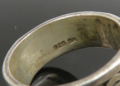 BALI 925 Sterling Silver  Vintage Swirl Pattern Band Ring Sz 7  RG22767
