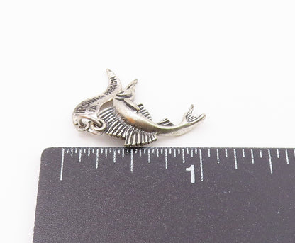 925 Sterling Silver  Vintage Virginia Beach Swordfish Charm Pendant  PT21782