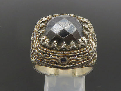 MICHAEL VALITUTTI 925 Silver  Vintage Scroll Spinel Dome Ring Sz 10  RG24468