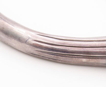 925 Sterling Silver Vintage Necklace YAACOV HELLER Solid Grooved Designer NE4489
