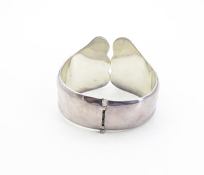 ZINA 925 Sterling Silver  Vintage Dark Tone Fluted Bangle Bracelet  BT3576