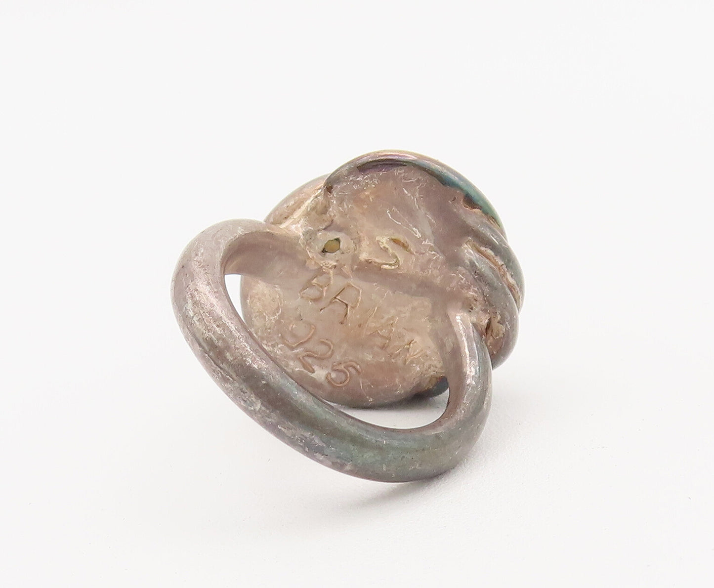925 Sterling Silver Vintage Ring Minimalist Designer Large Knot Sz 6  RG27836