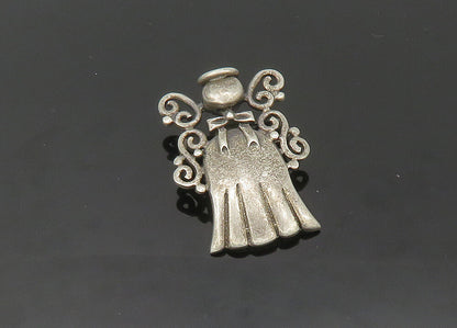 925 Sterling Silver  Vintage Angel With Halo Swirl Detail Brooch Pin  BP8590