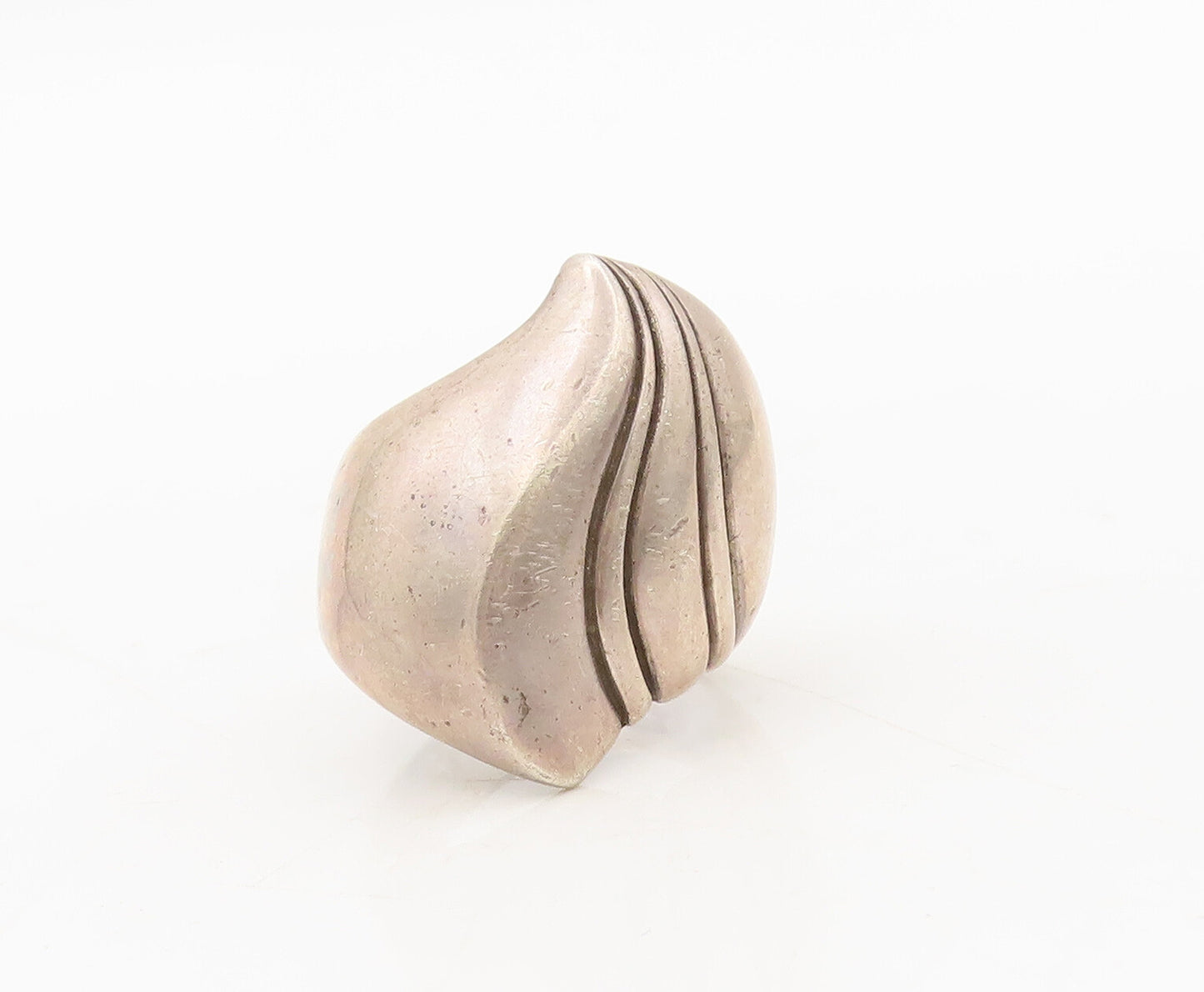925 Silver Vintage Ring KABANA Minimalist Solid Swirly Etched Lines Sz 7 RG27555