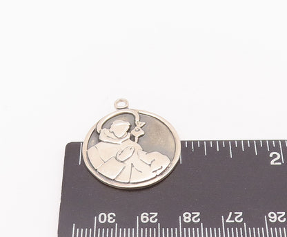 925 Sterling Silver Vintage Pendant St. Antony Coin Saint Of Lost Things PT22826