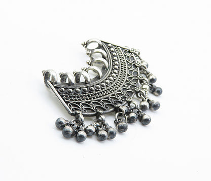 925 Sterling Silver  Vintage Antique Ornate Detail Dangling Pendant  PT5962