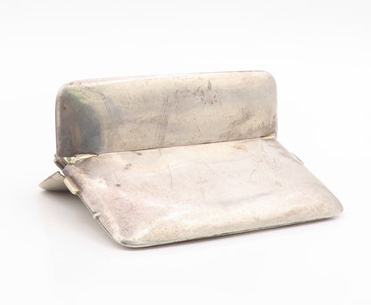 925 Sterling Silver Vintage Card Case Modernist Engraved Pattern Wallet  TR4250