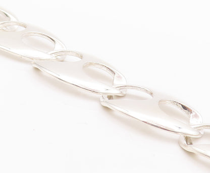 925 Sterling Silver Vintage Bracelet MEXICO Designer Hour Glass Effect  BT10514