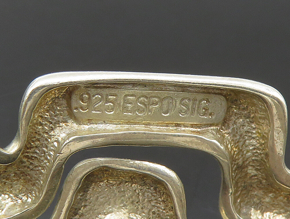 ESPO SIG 925 Silver  Vintage Shiny Open Wavy Design Cuff Bracelet  BT9318