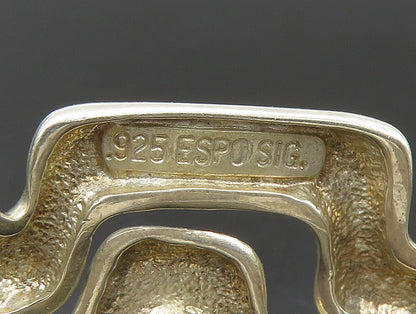 ESPO SIG 925 Silver  Vintage Shiny Open Wavy Design Cuff Bracelet  BT9318