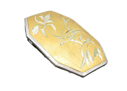 GORHAM 925 Sterling Silver  Vintage 2 Tone Perched Love Birds Pendant  PT7936