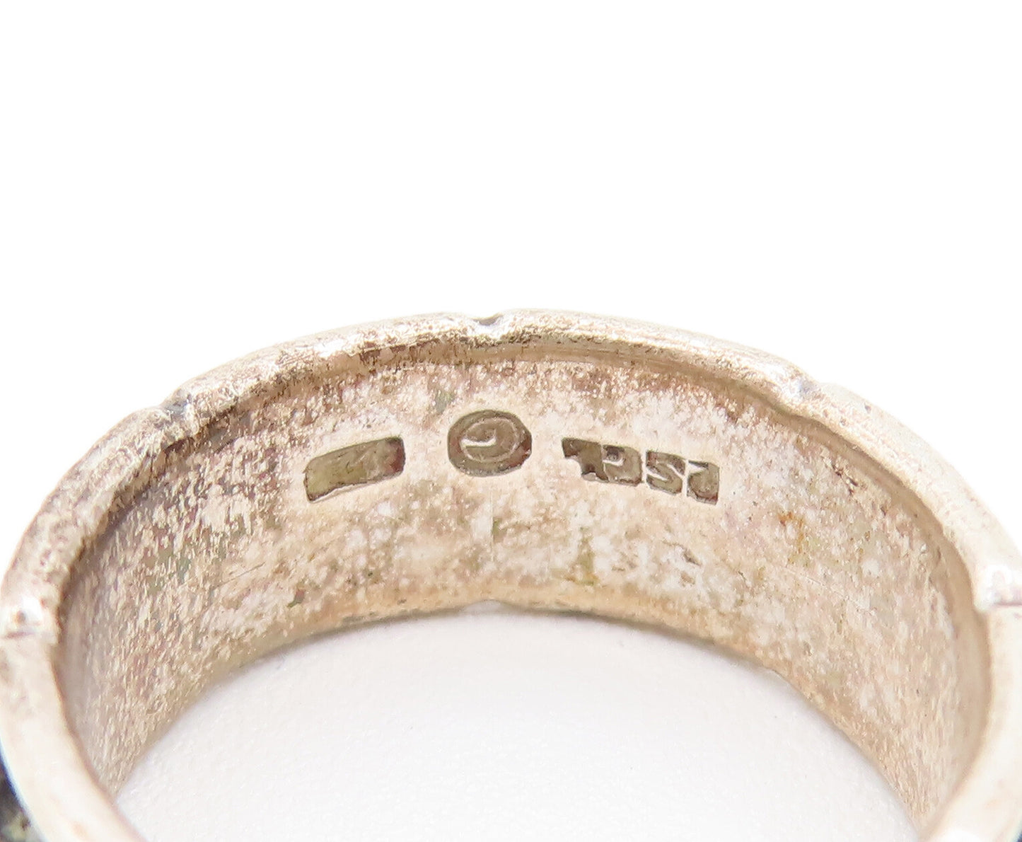 PETER STONE 925 Silver  Vintage Celtic Knot Eternity Band Ring Sz 6  RG26162