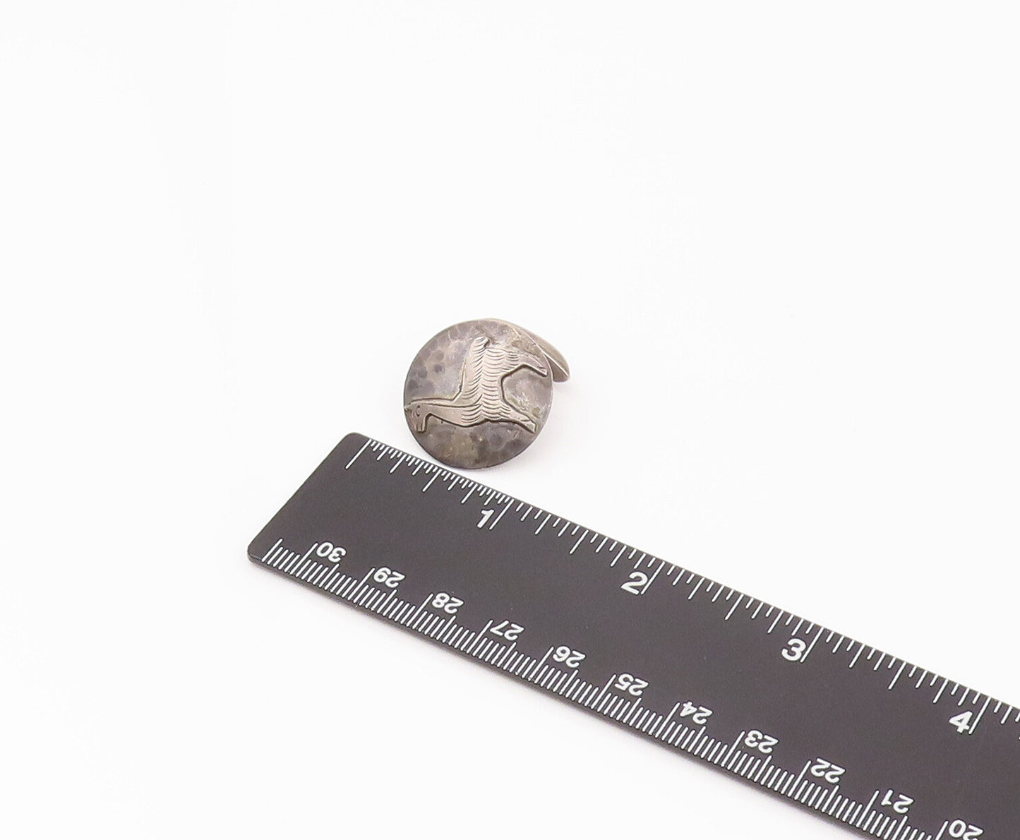 925 Sterling Silver Vintage Round Carved Happy Sheep Cuff Links TR3473