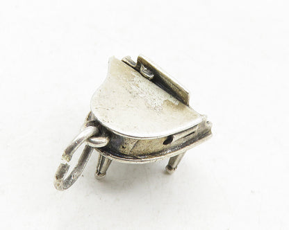 BEAU 925 Sterling Silver  Vintage Dark Tone Grand Piano Pendant (OPENS) PT6963