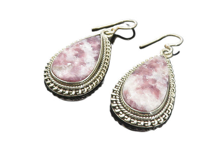 925 Sterling Silver  Vintage Gemstone Tear Drop Dangle Earrings  EG3546