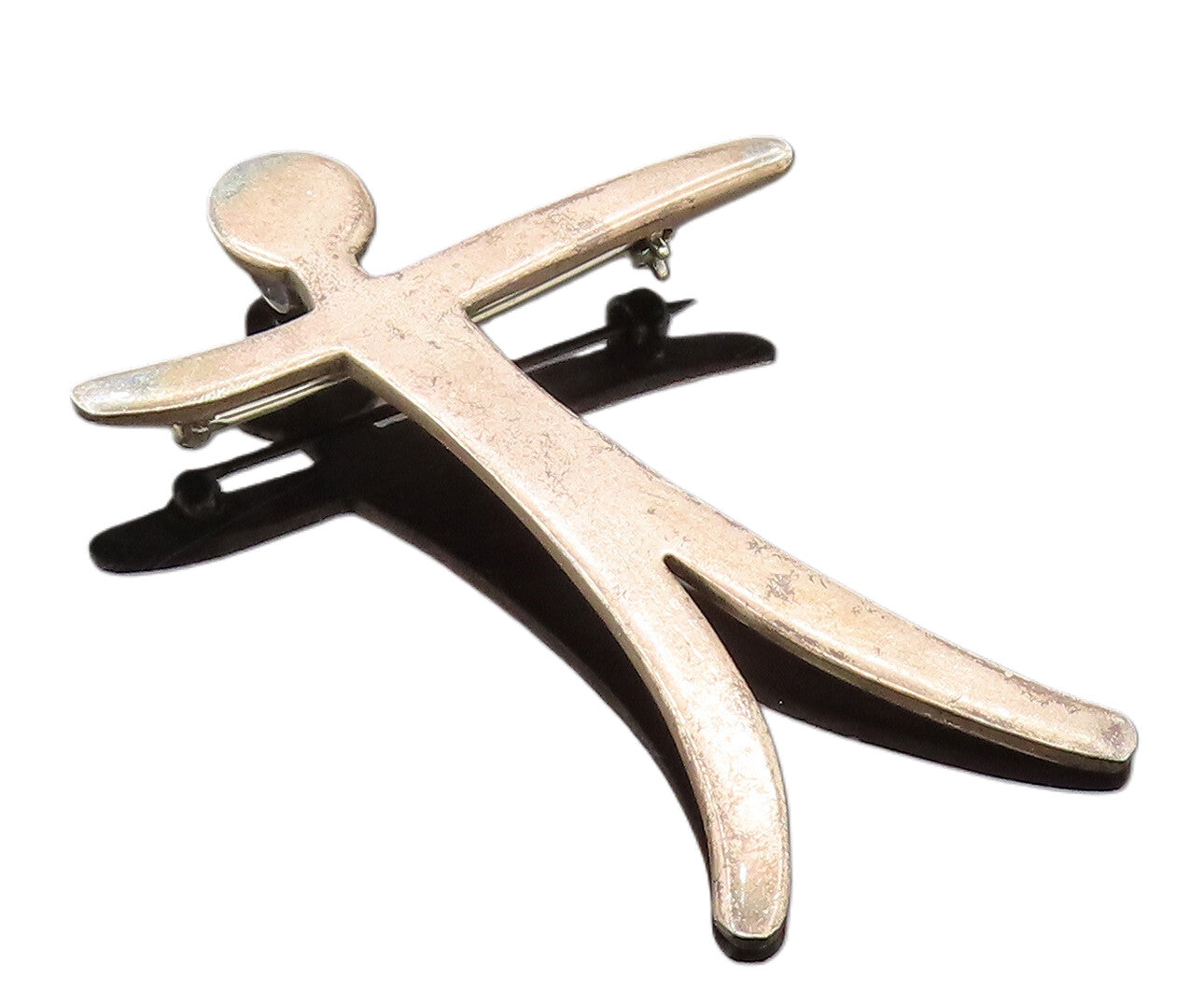 GUNN TRIGERE 925 Sterling Silver Vintage Modernist Figure Brooch Pin BP10128