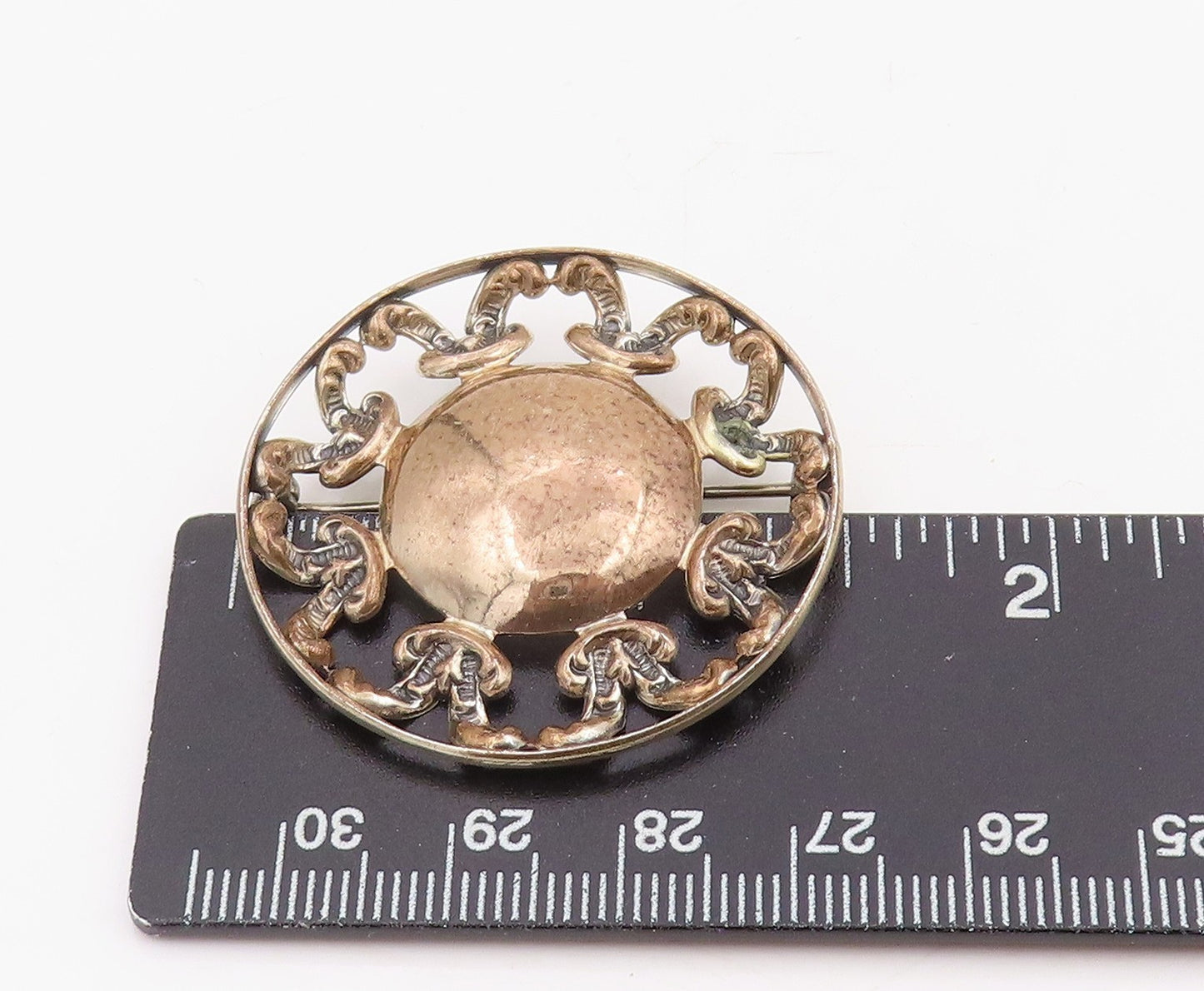 925 Sterling Silver Vintage Brooch BEAU Intricate Openwork Celtic Pin  BP12295