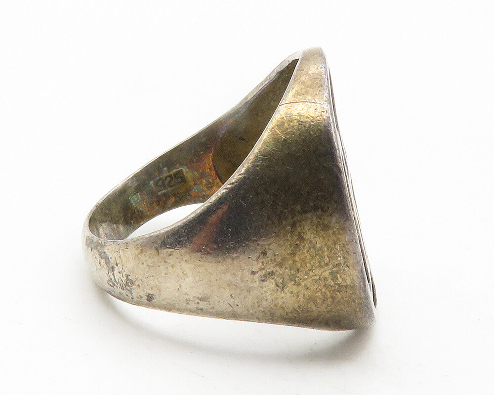 GODFREY CARTER 925 Silver  Vintage Dark Tone LIVE Band Ring Sz 6  RG11789
