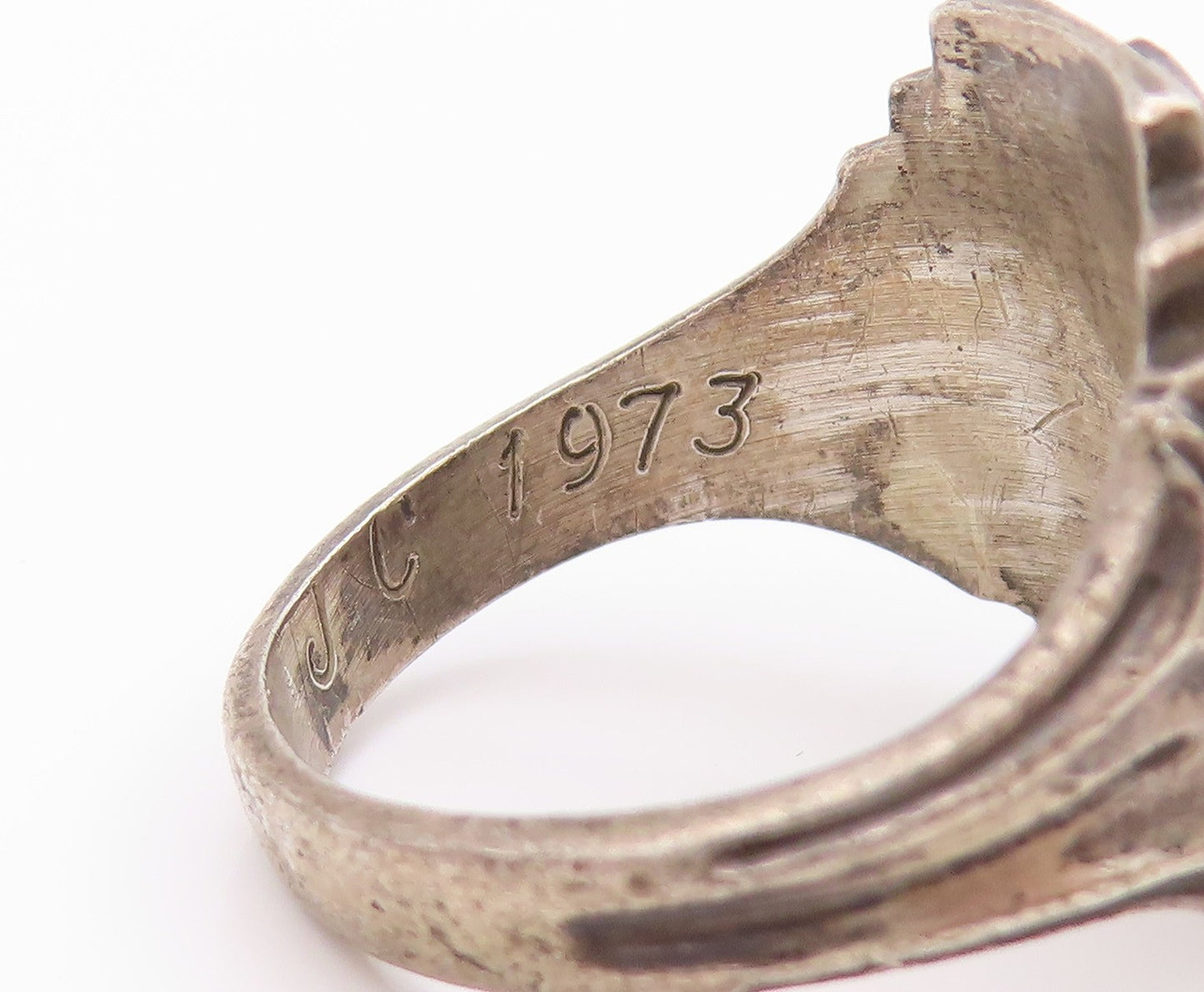 925 Sterling Silver Vintage Ring DIEGES & CLUST Enameled School  SZ 8  RG32221