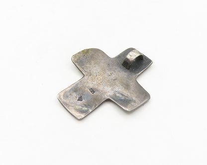 SILPADA 925 Silver  Vintage Hammered Religious Cross Oxidized Pendant  PT15187