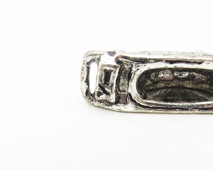 925 Sterling Silver  Vintage Petite Oxidized Ferry Boat Drop Pendant  PT9253