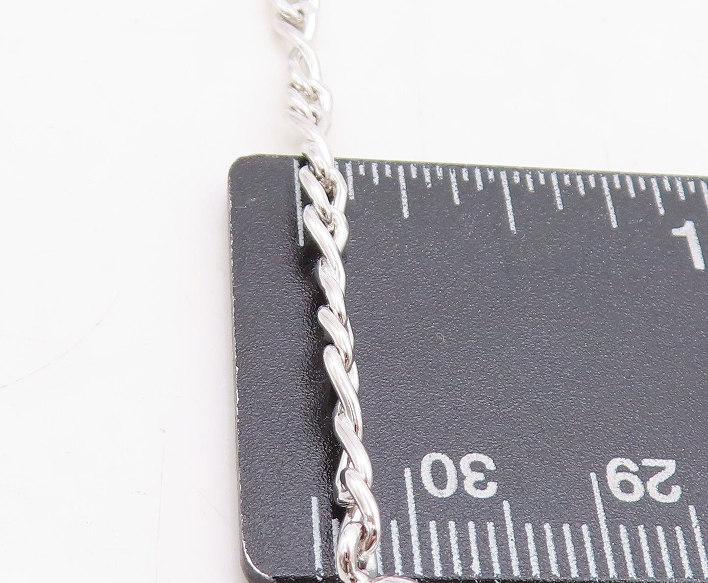 925 Sterling Silver  Polished Infinity Swirl Link Chain Necklace  NE1921