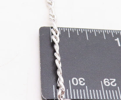 925 Sterling Silver  Polished Infinity Swirl Link Chain Necklace  NE1921
