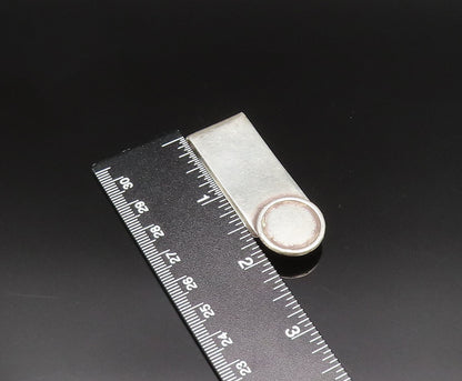 925 Sterling Silver  Vintage Minimalist Circle Accent Money Clip  TR3405