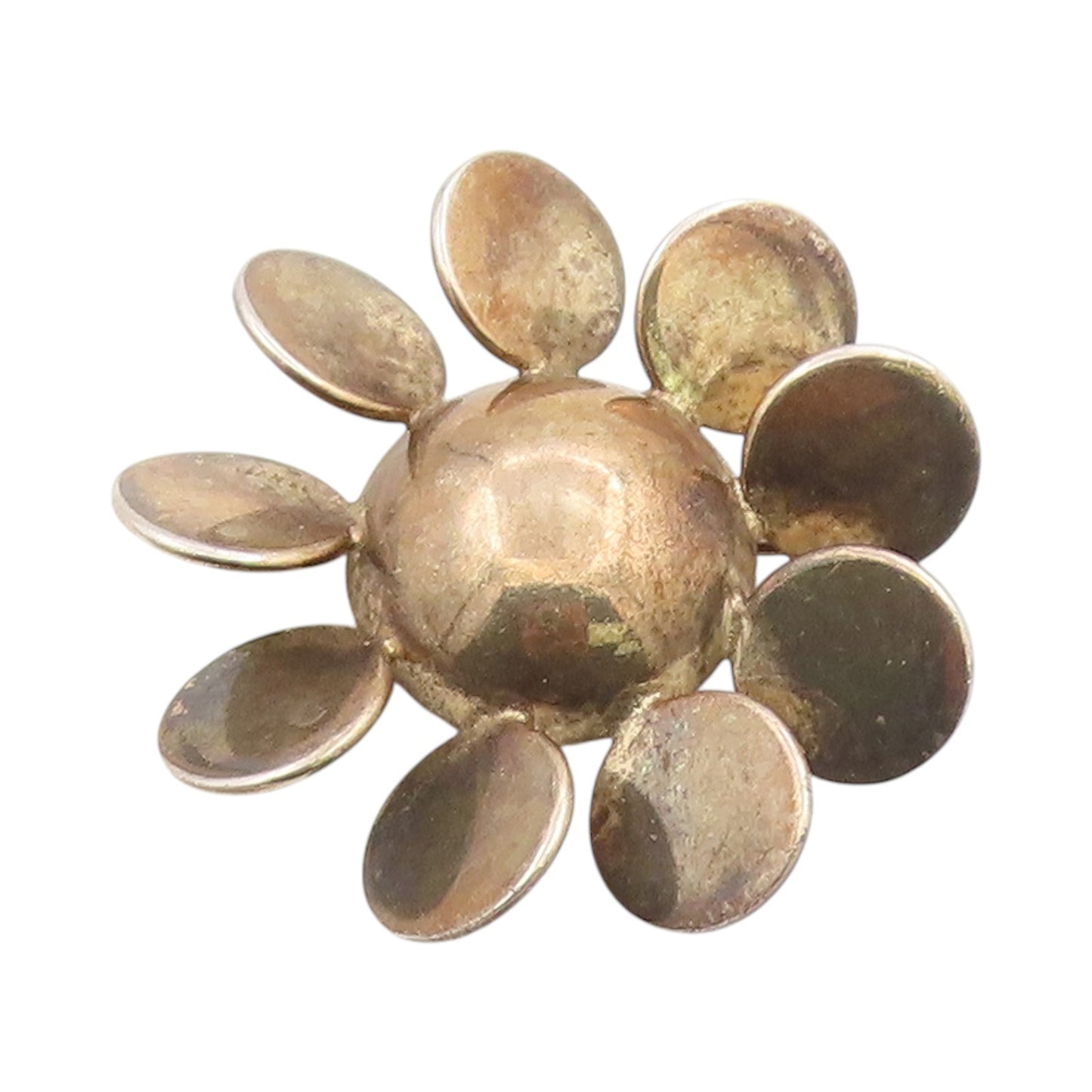 925 Sterling Silver Vintage Brooch DEROSA Modernist Abstract Floral Pin  BP12004